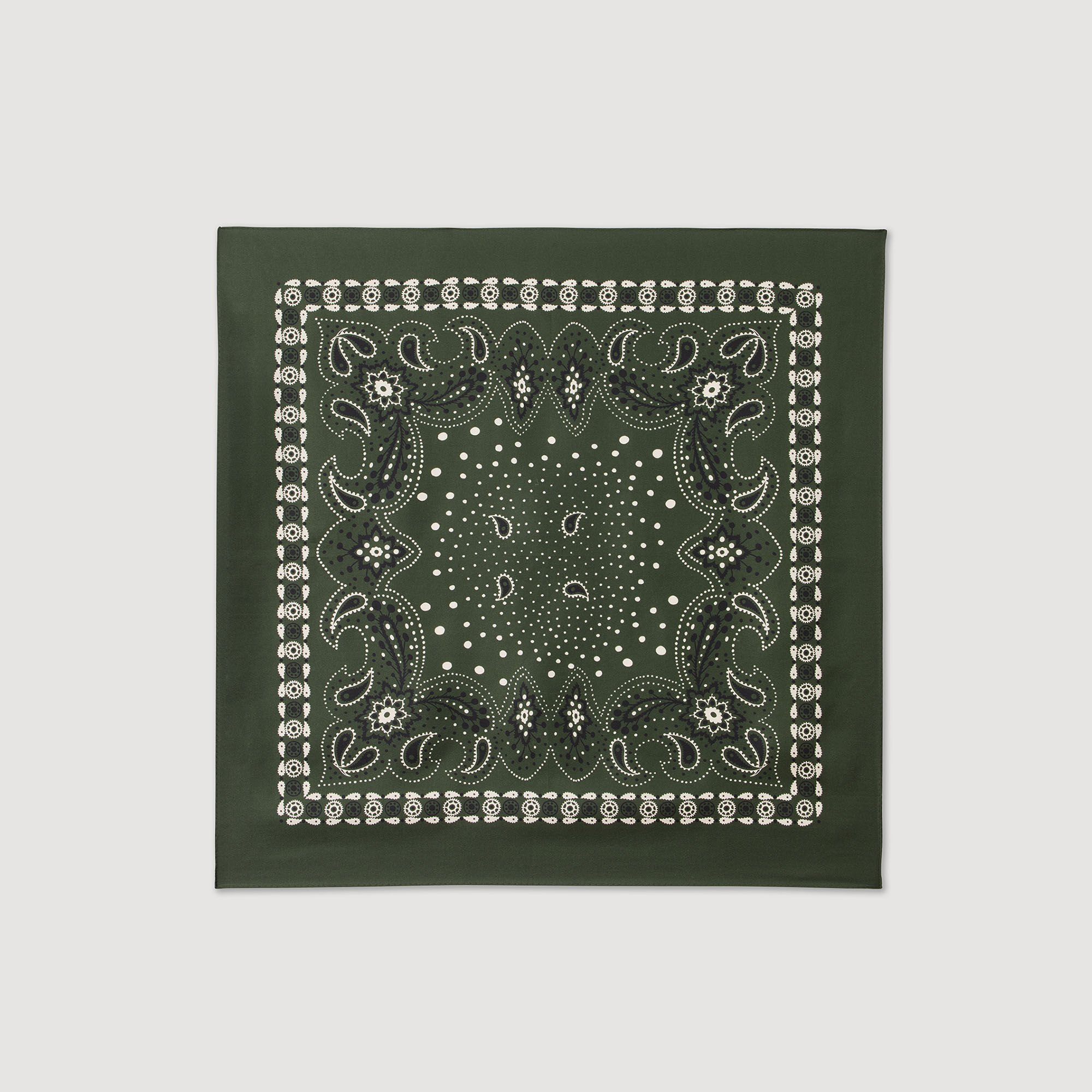 Silk bandana print scarf