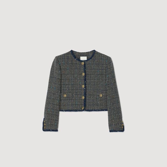 Cropped tweed jacket