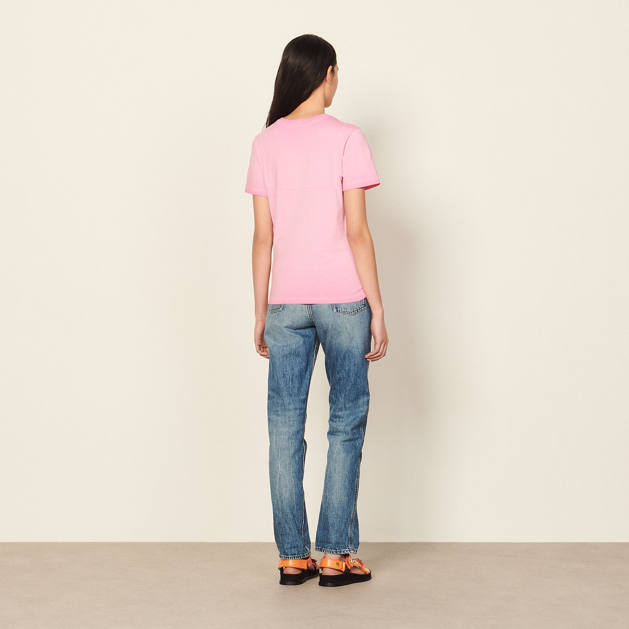 Corset T-shirt pink For Women | Sandro Paris