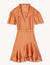Ruffled dress with small heart print