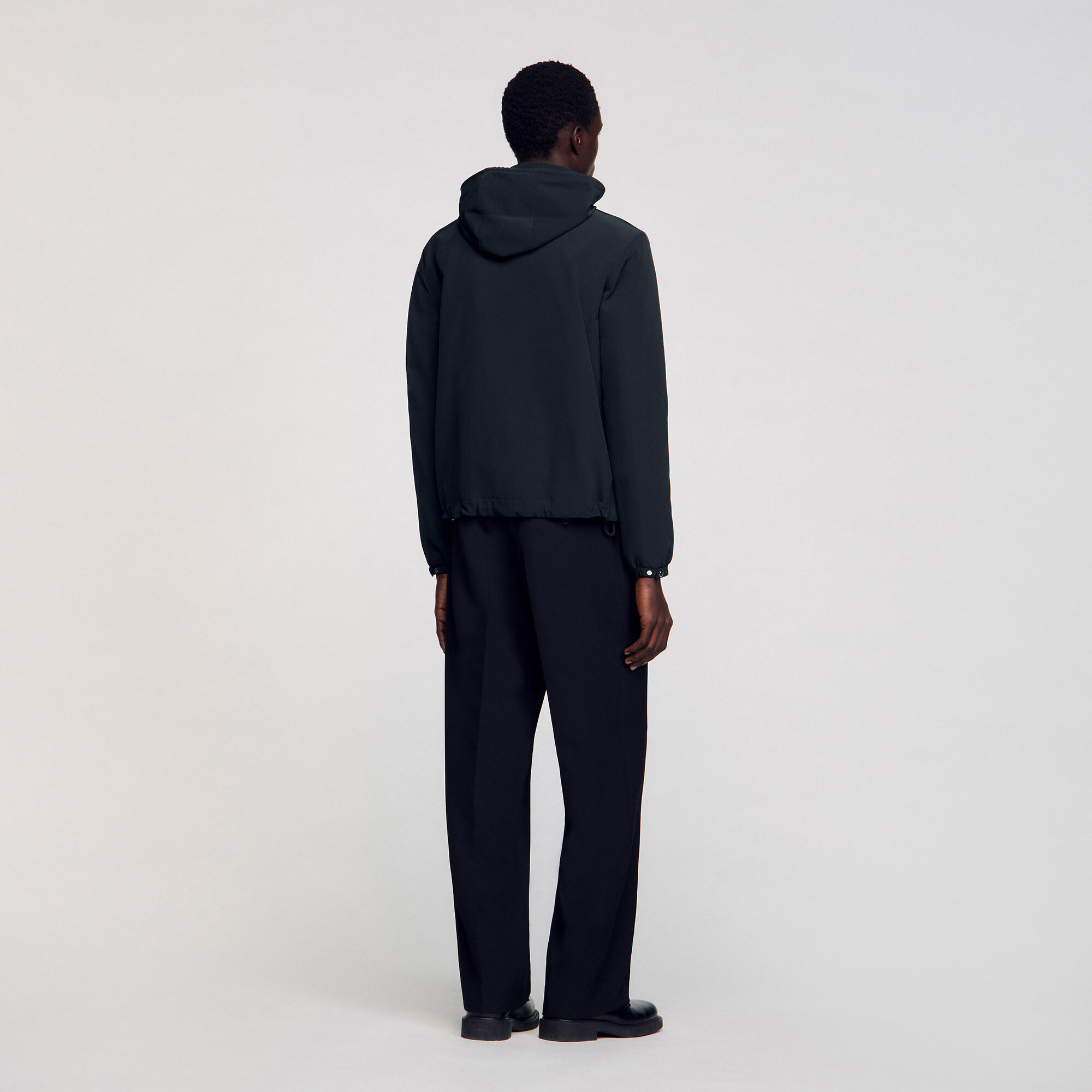Zip-up hooded jacket