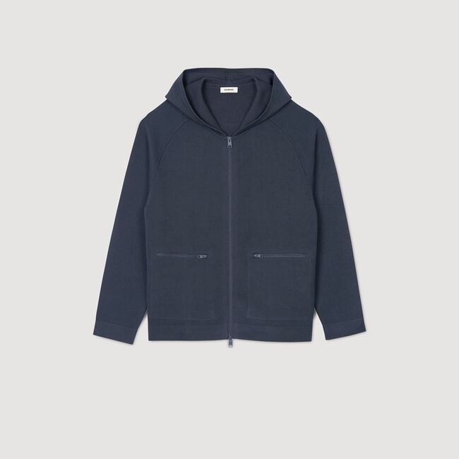 Milano knit hooded cardigan