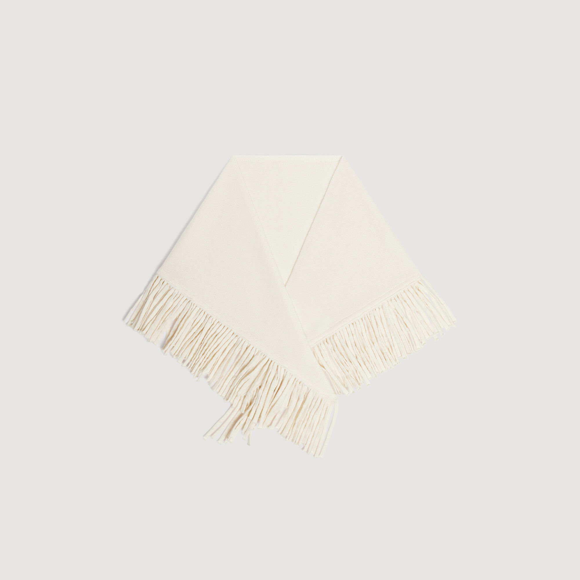 Fringed wool triangle scarf - Women | Sandro