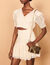 Cropped broderie anglaise shirt