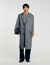 Straight-fit wool broadcloth coat