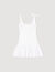 Dual-material short dress