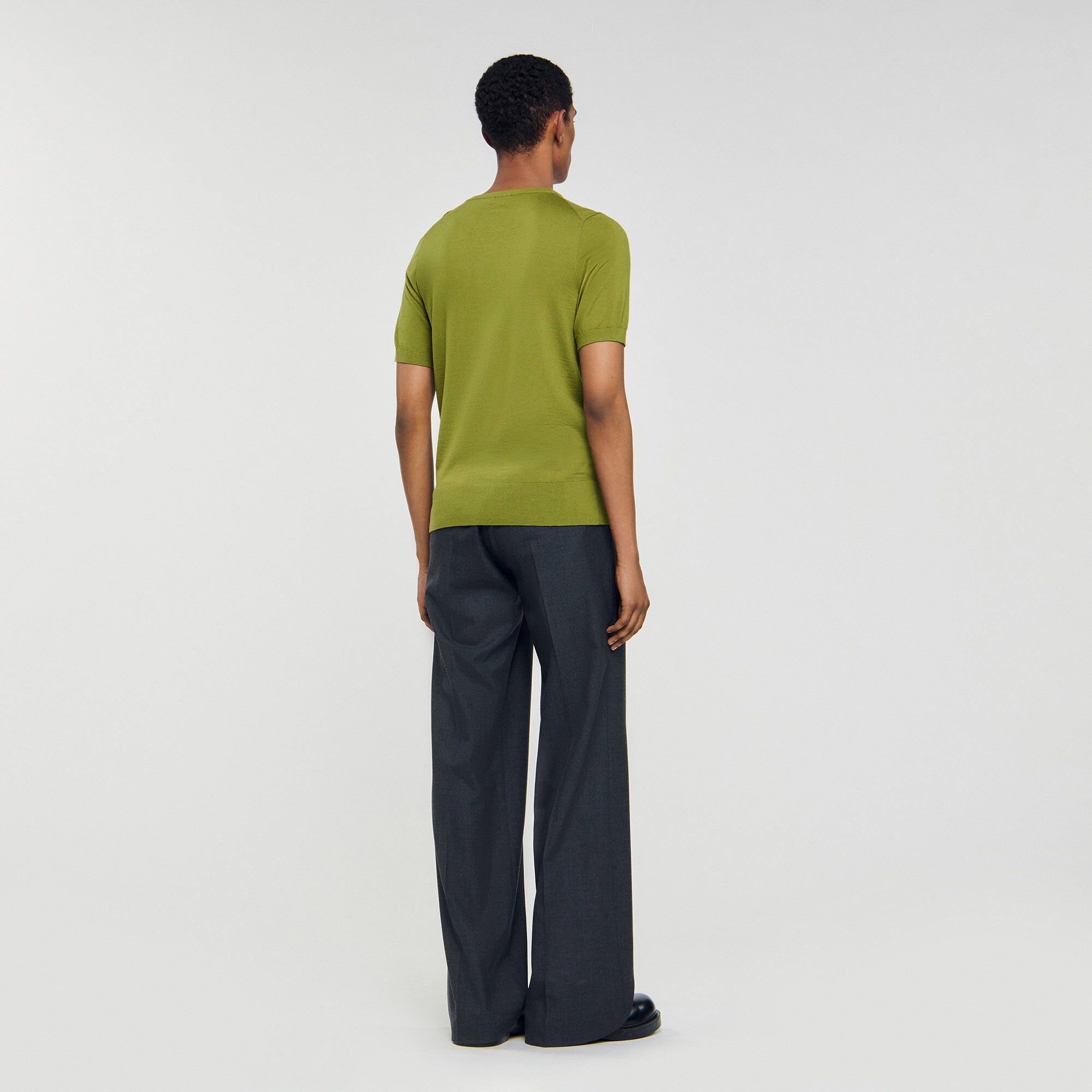 Flowing knit T-shirt