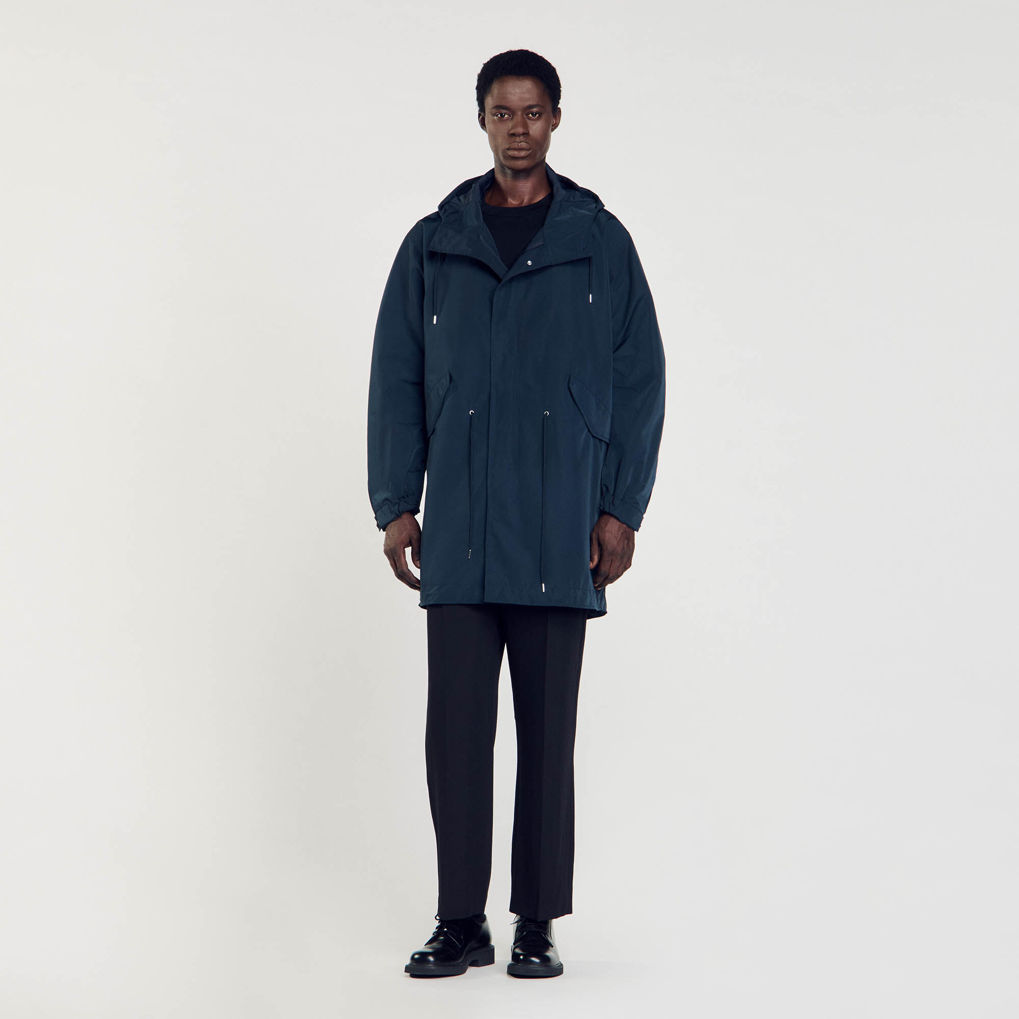 Fabric long parka outlet