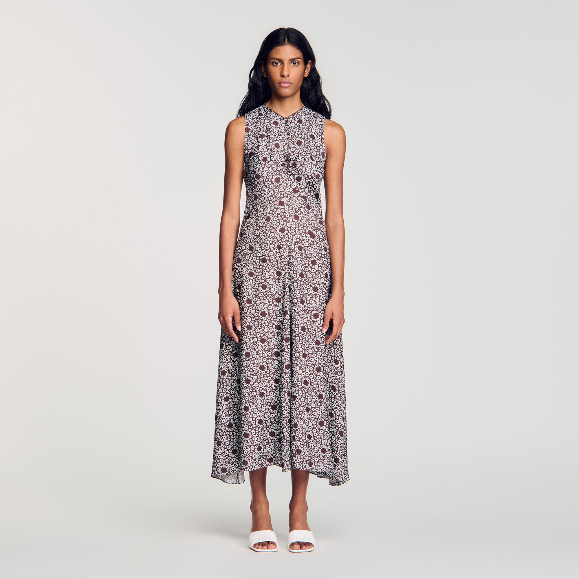 Daisy print maxi dress