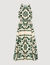 Leaf print maxi dress