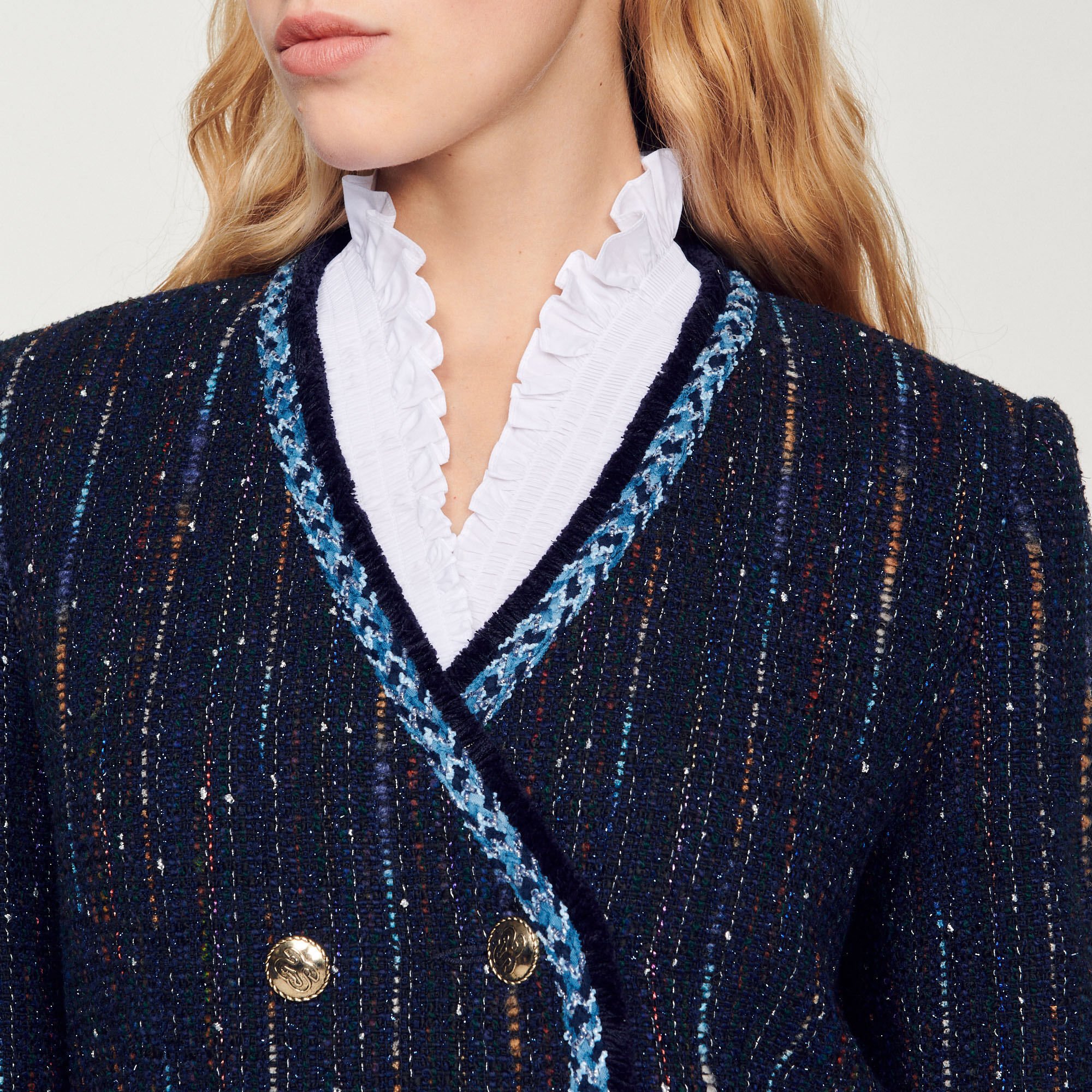 Tweed double-breasted jacket