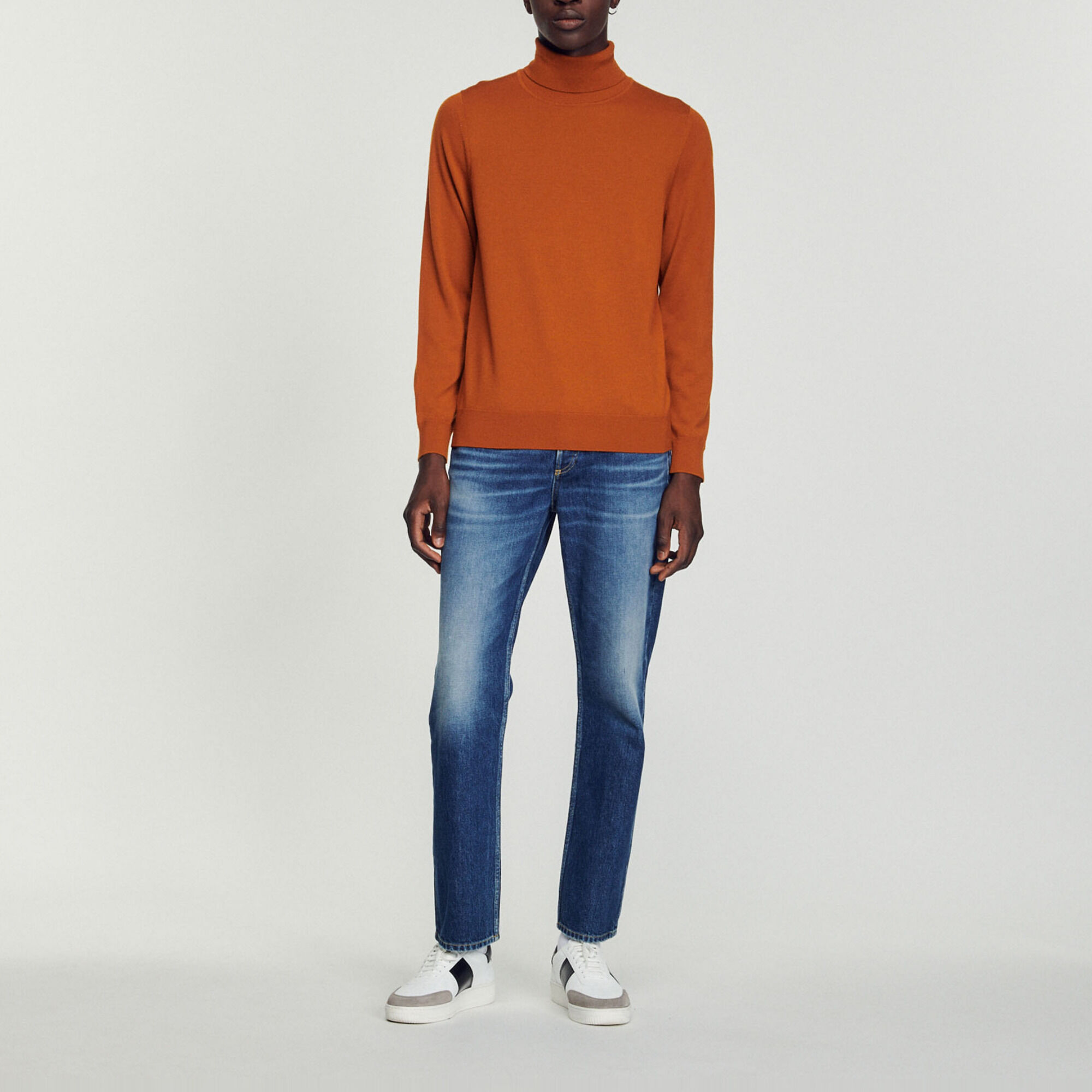 Roll neck wool sweater