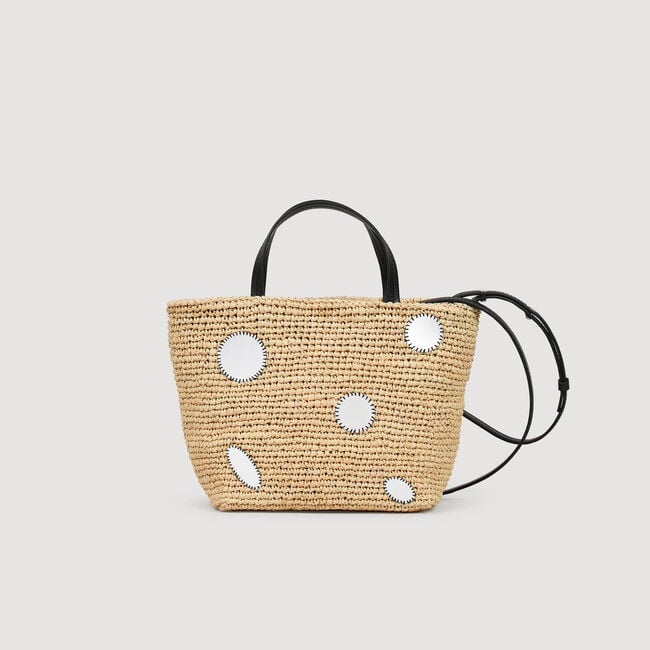 Raffia basket bag