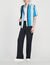 Flowing striped short-sleeved shirt