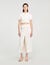Cropped pointelle knit cardigan