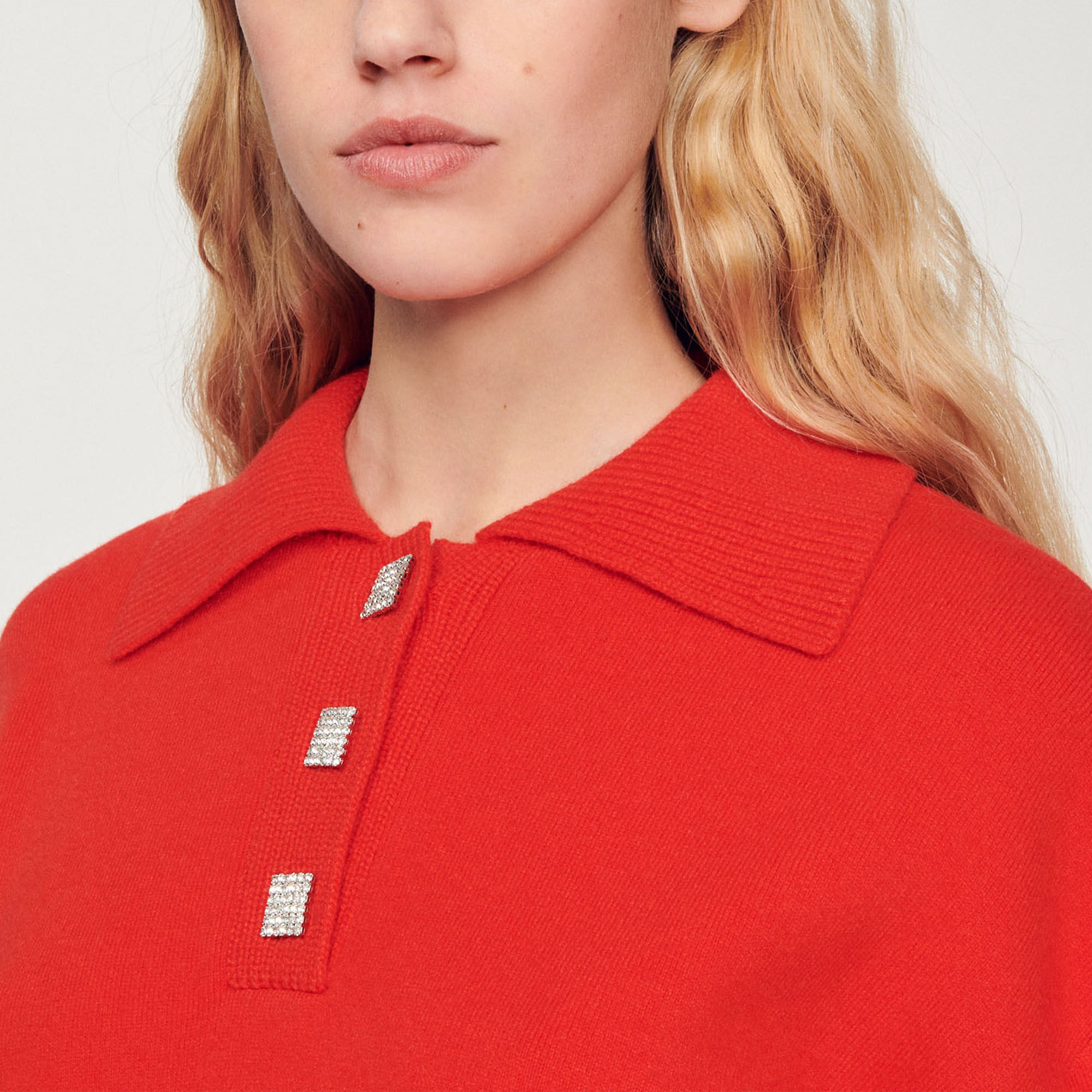 Short knitted polo dress