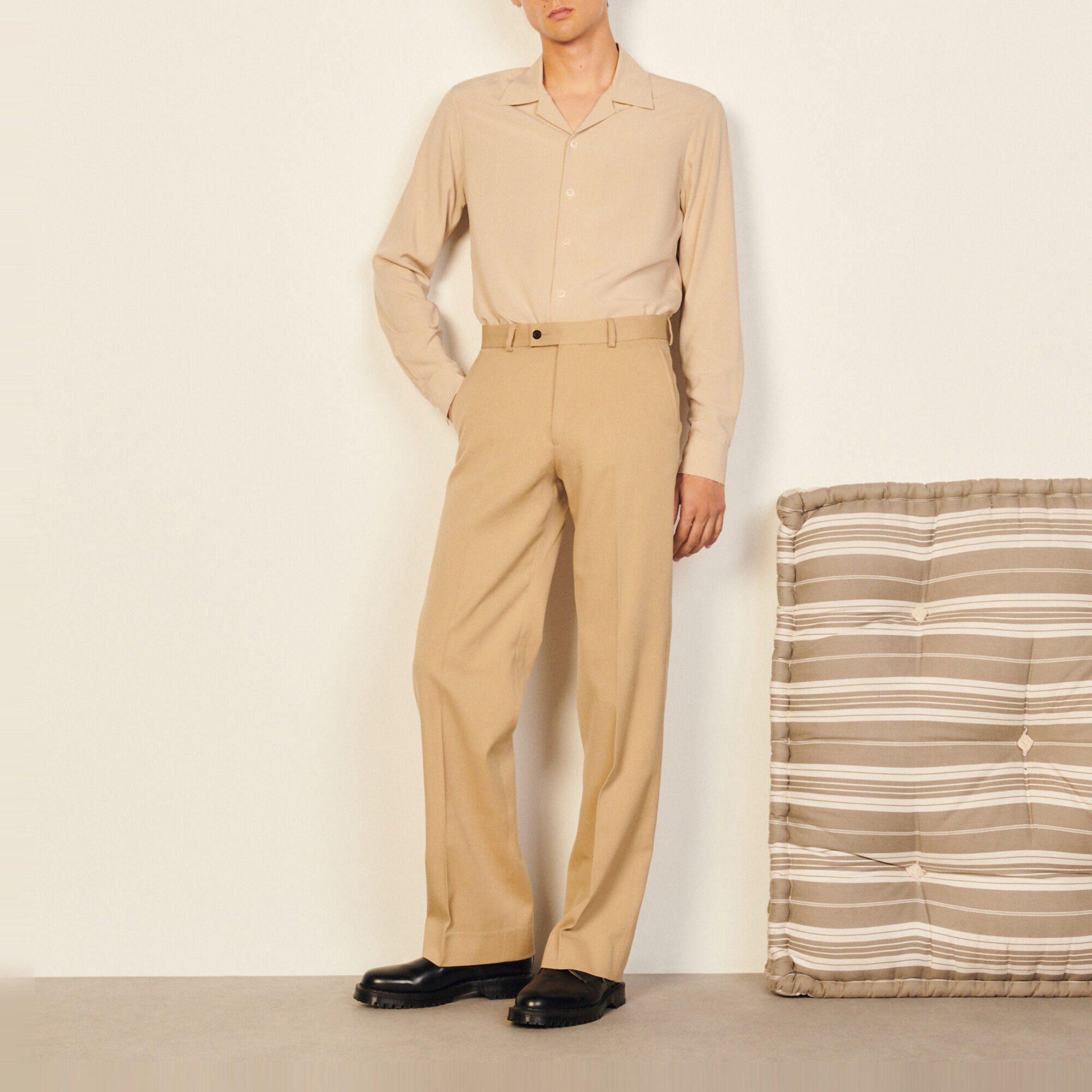 Cool wool suit trousers