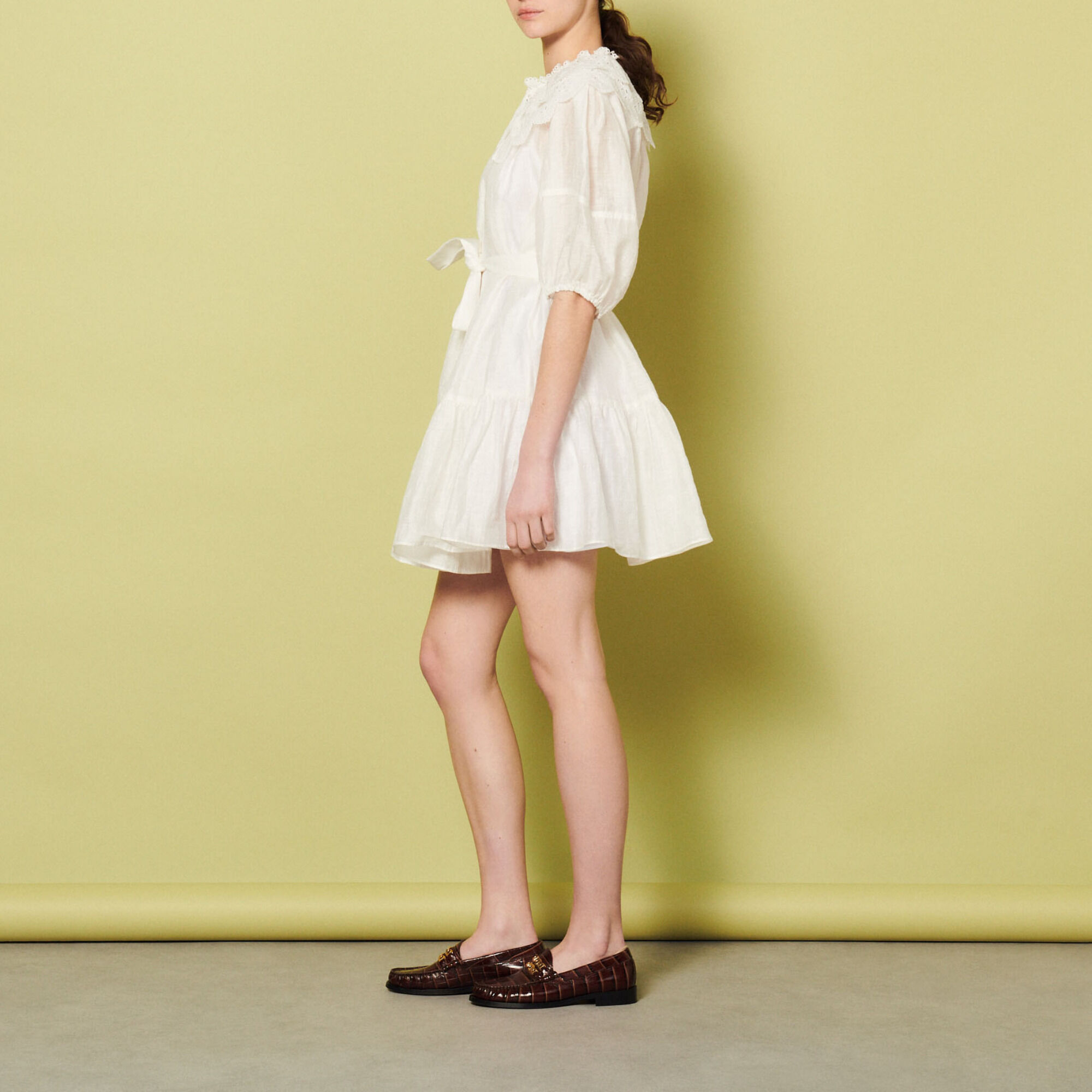 Short linen dress