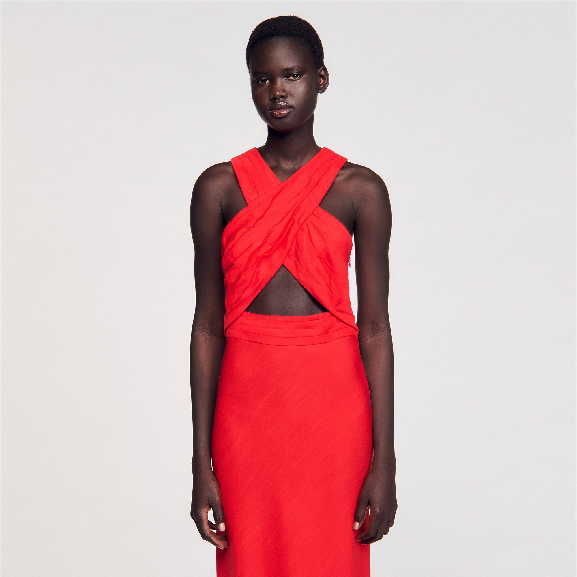 Long wraparound dress