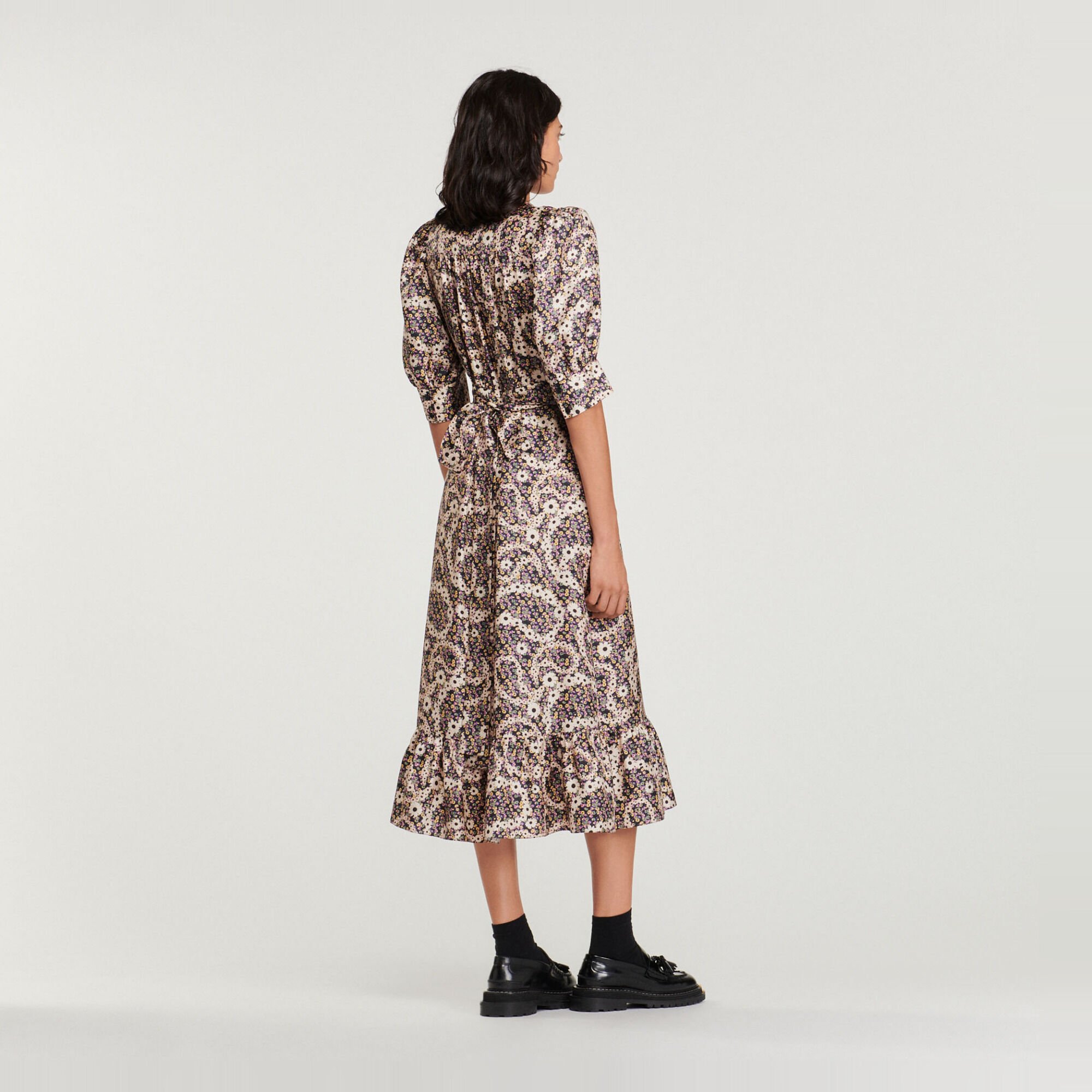 Long paisley printed dress