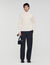 Wool jumper with zip collar