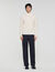 Wool jumper with zip collar