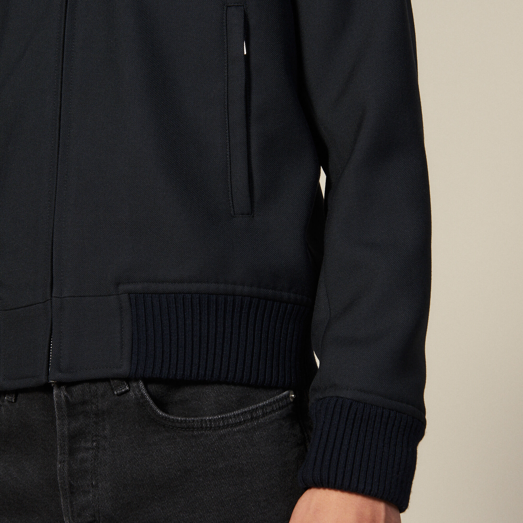 Zipped bomber jacket