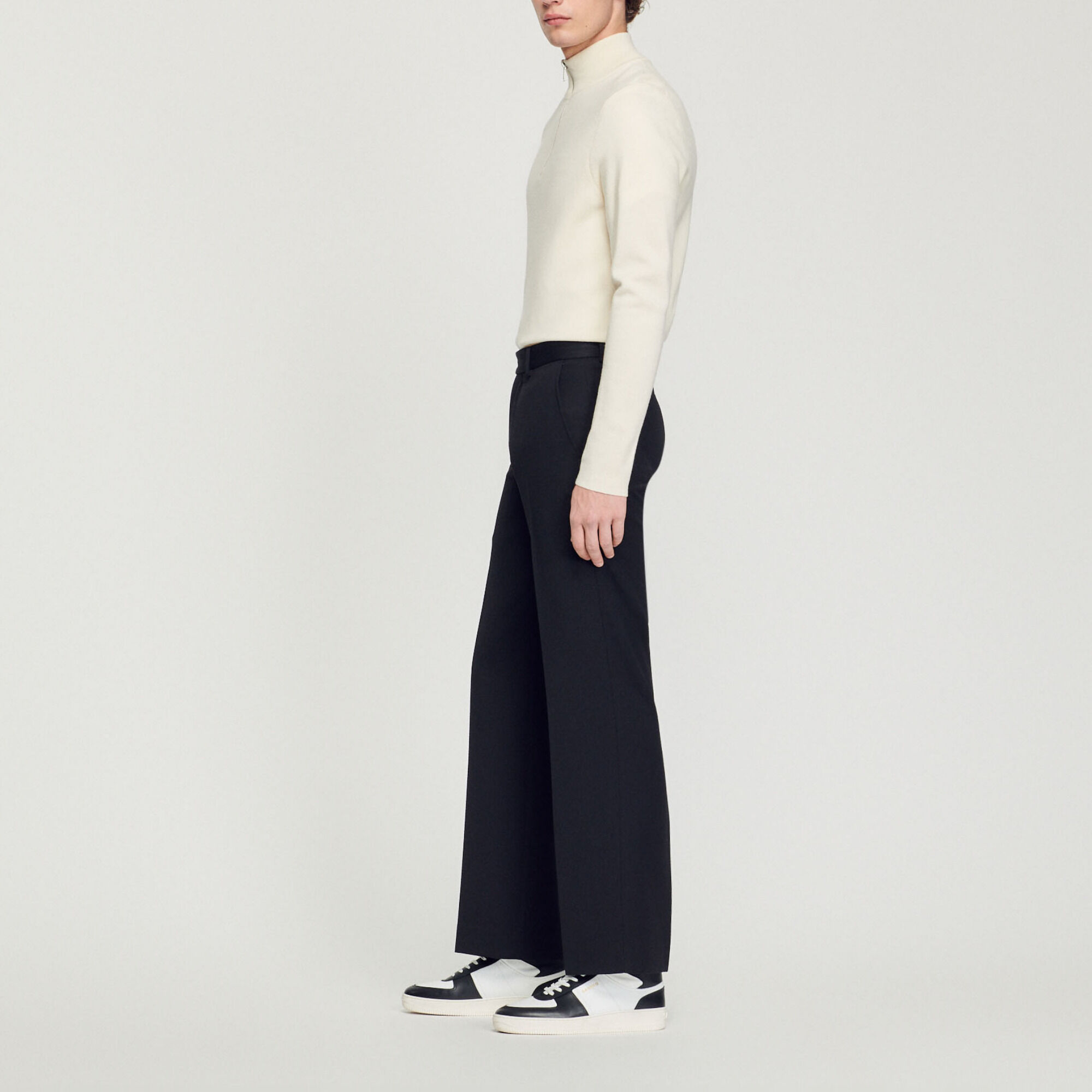 Wide-leg suit trousers