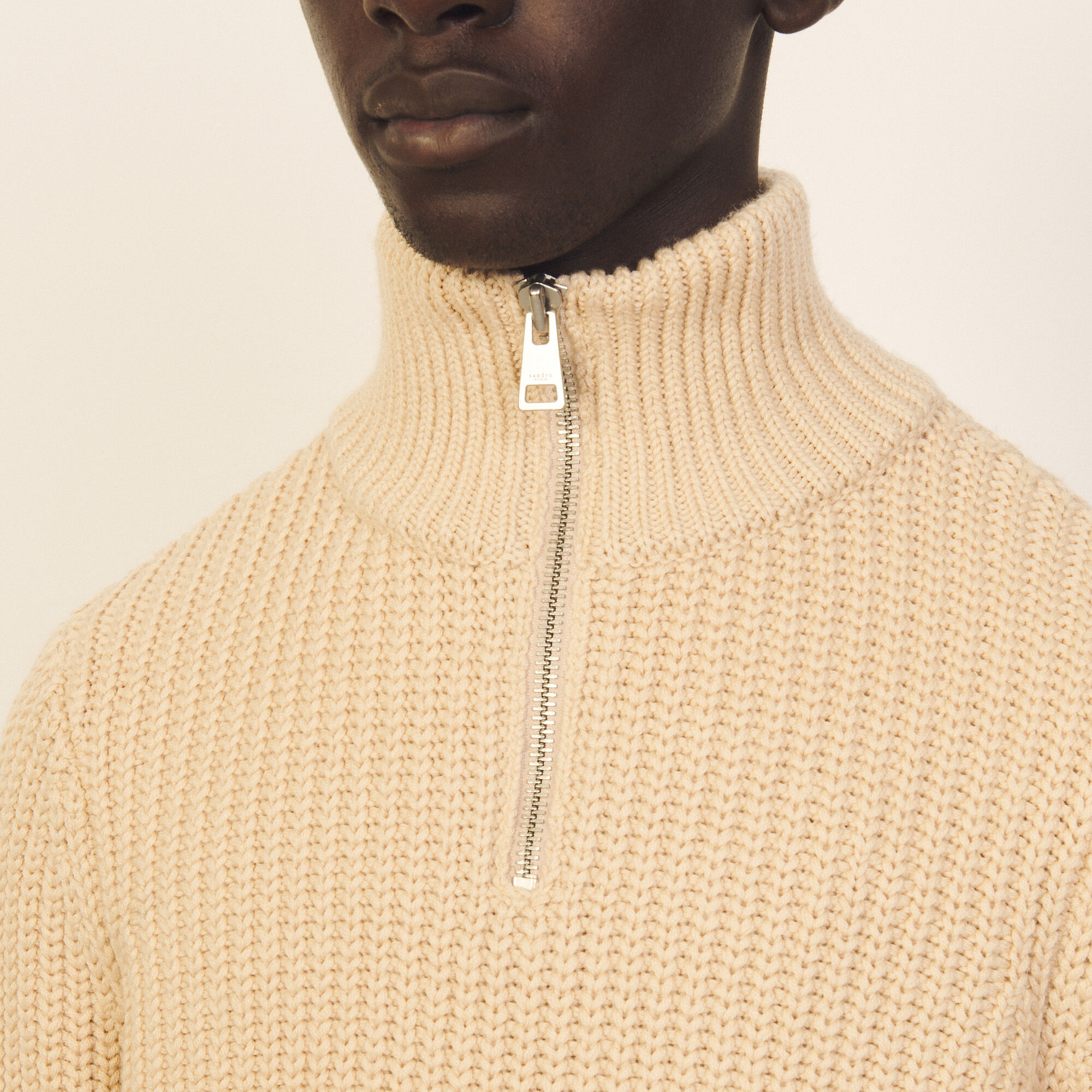 Trucker-neck sweater