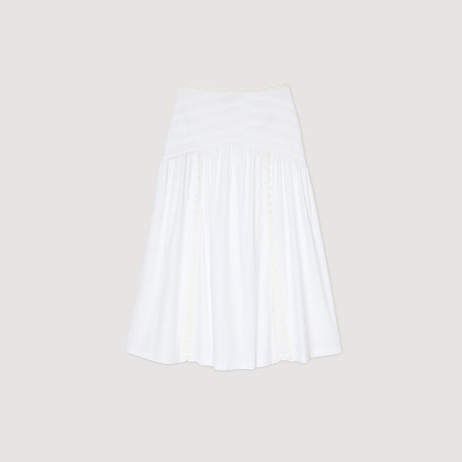 Long poplin skirt