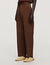 Wide-leg cotton trousers