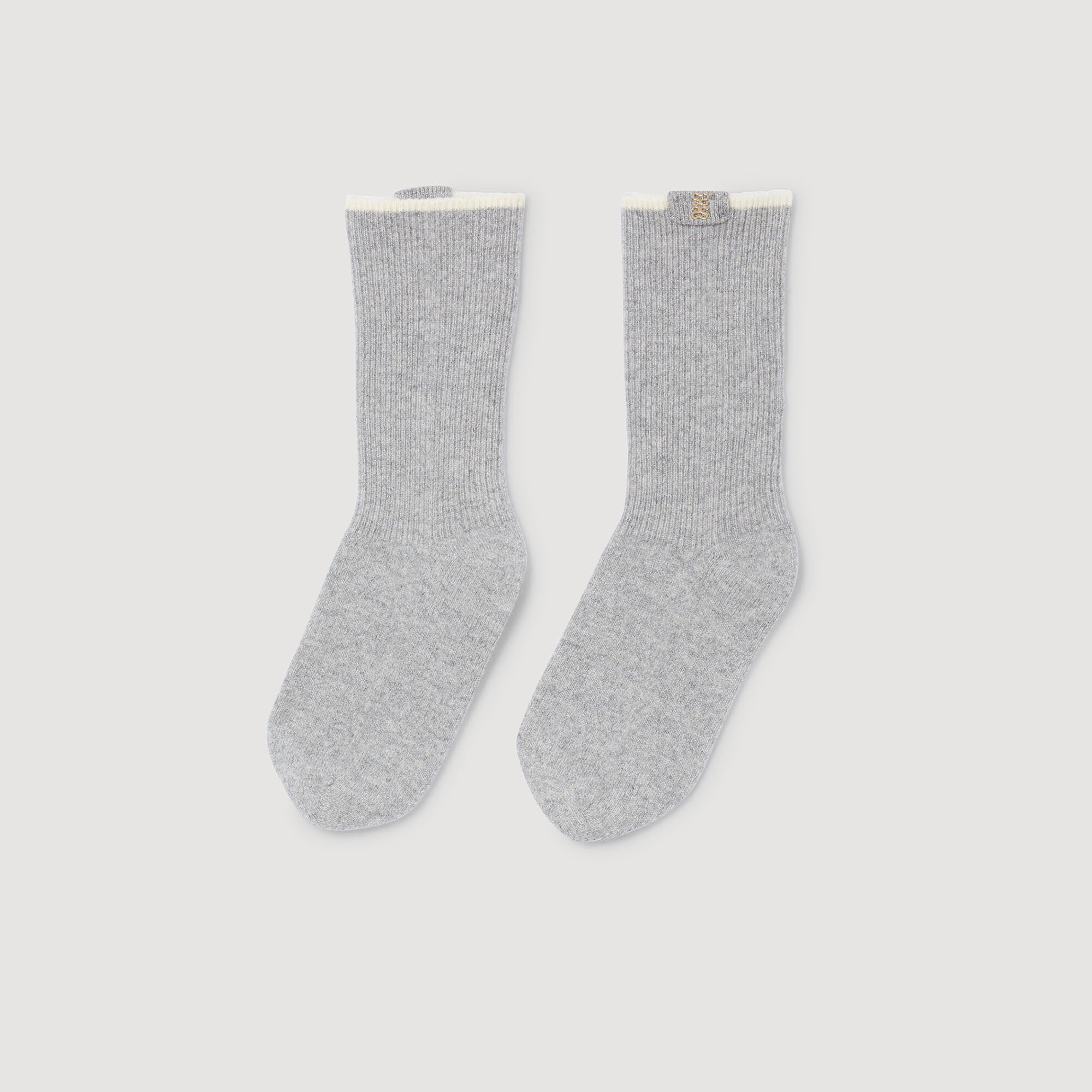 Two-tone knee-high socks