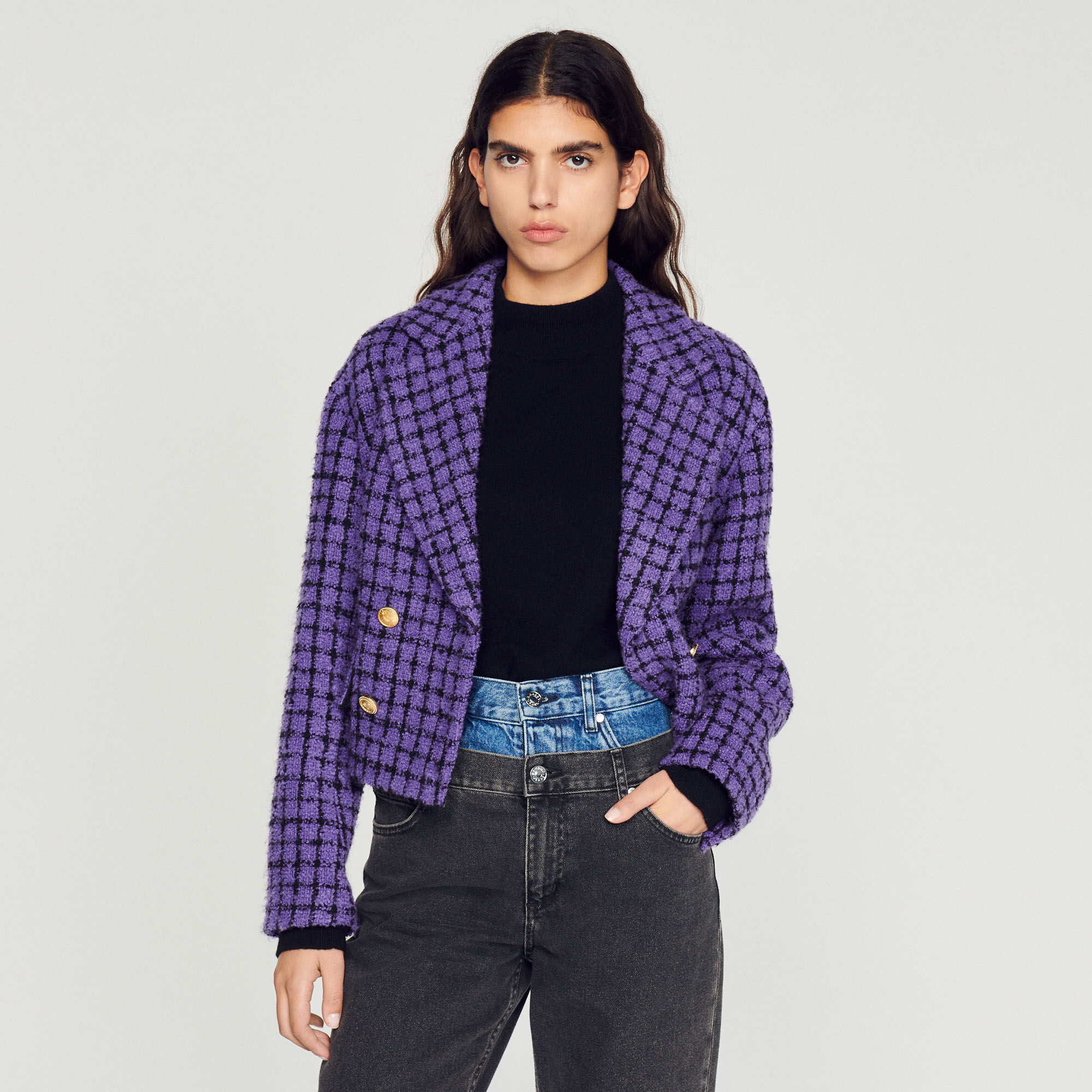 Cashmere funnel neck sweater
