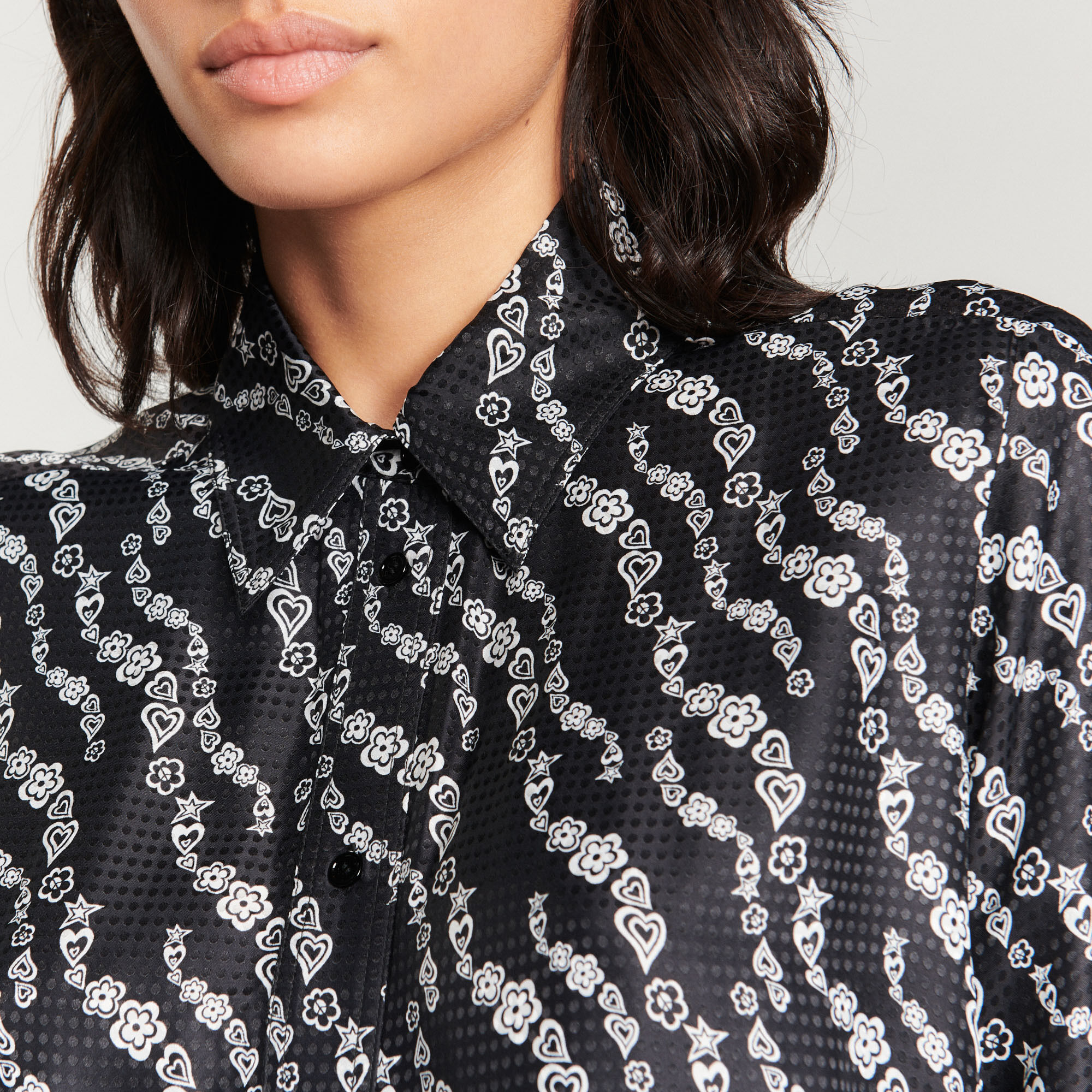 Printed flowing shirt