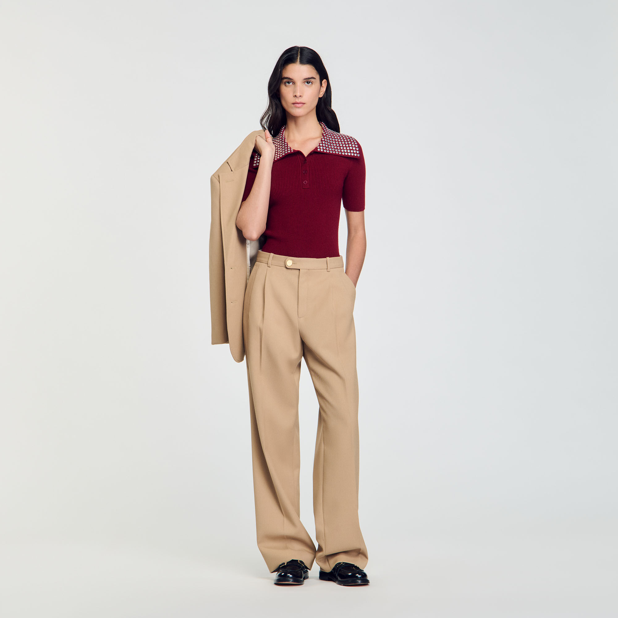 Suit trousers white beige For Women Sandro Paris