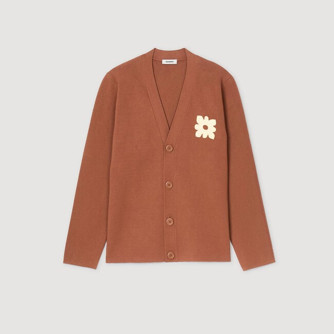 Cardigan with flower detail