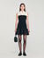 Short two-tone ruffled dress
