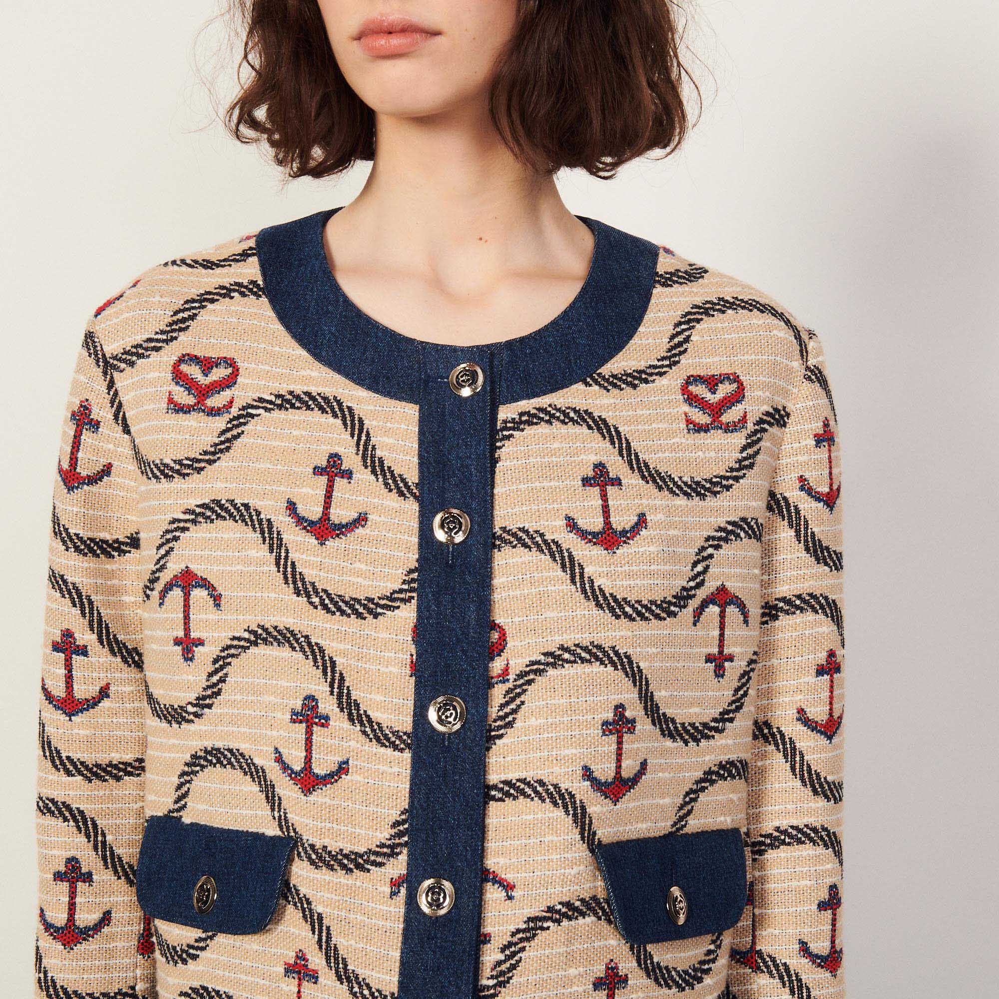 Mixed-material jacket