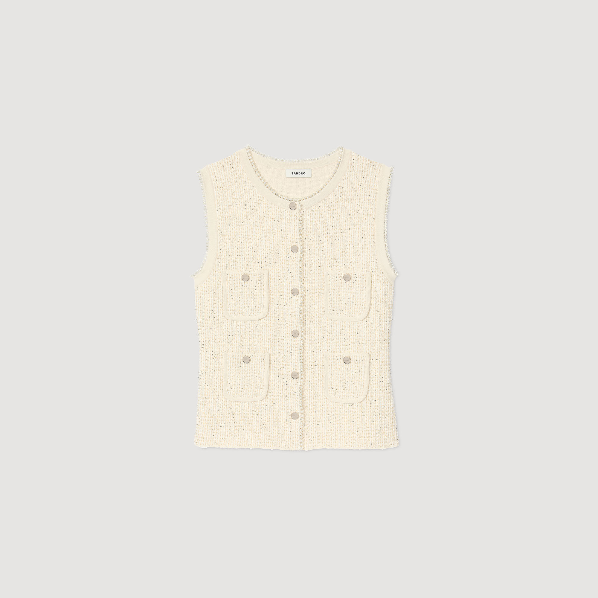 Decorative tweed waistcoat