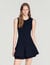 Short knit dress with ruffles