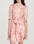 Silk dress with Peace & Love print