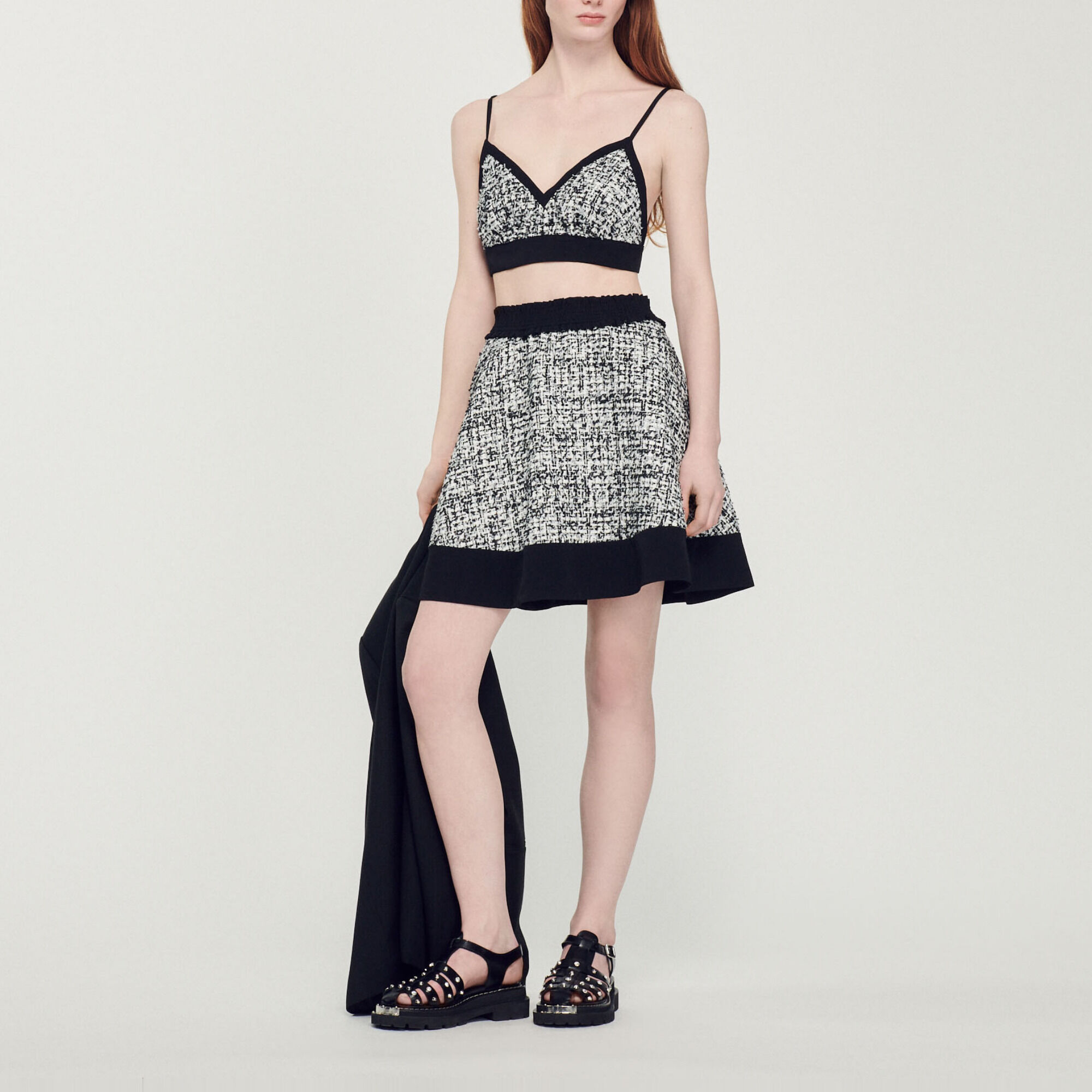 Black and white skater skirt shop