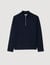 Wool jumper with zip collar