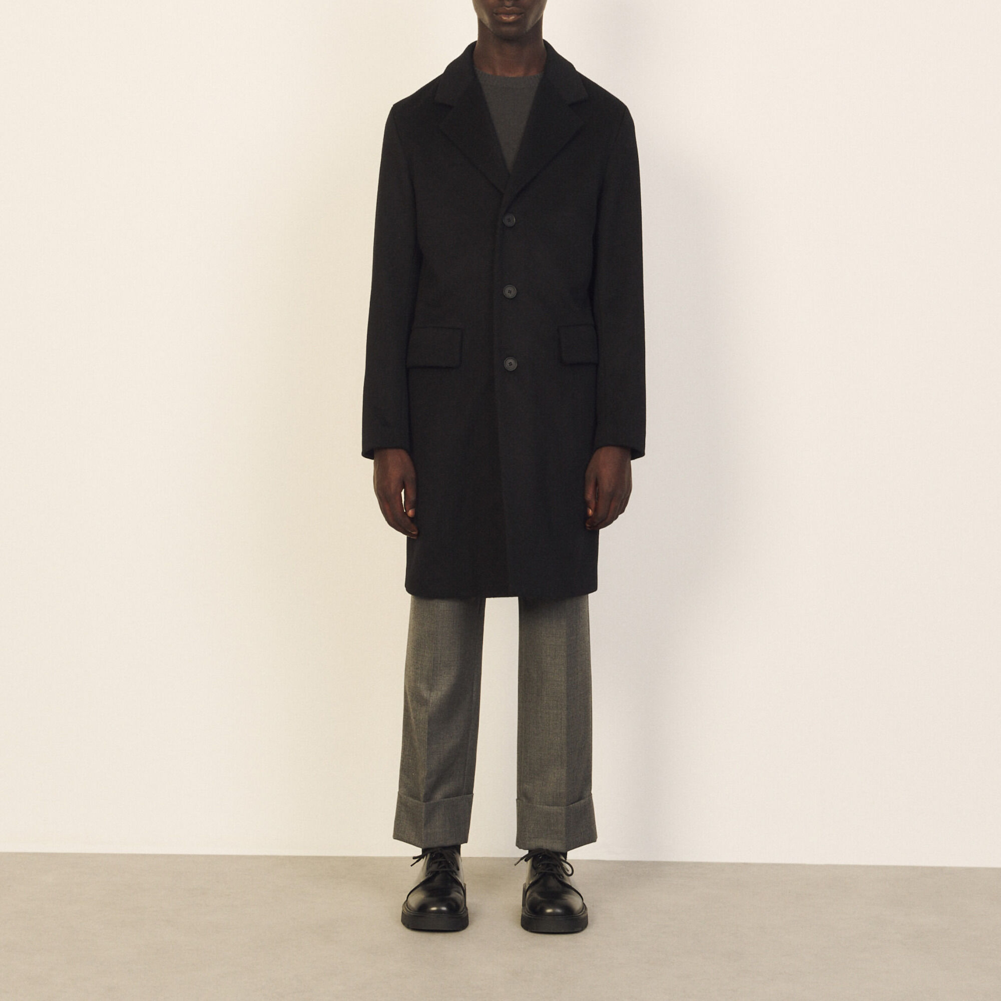 Wool and cashmere coat