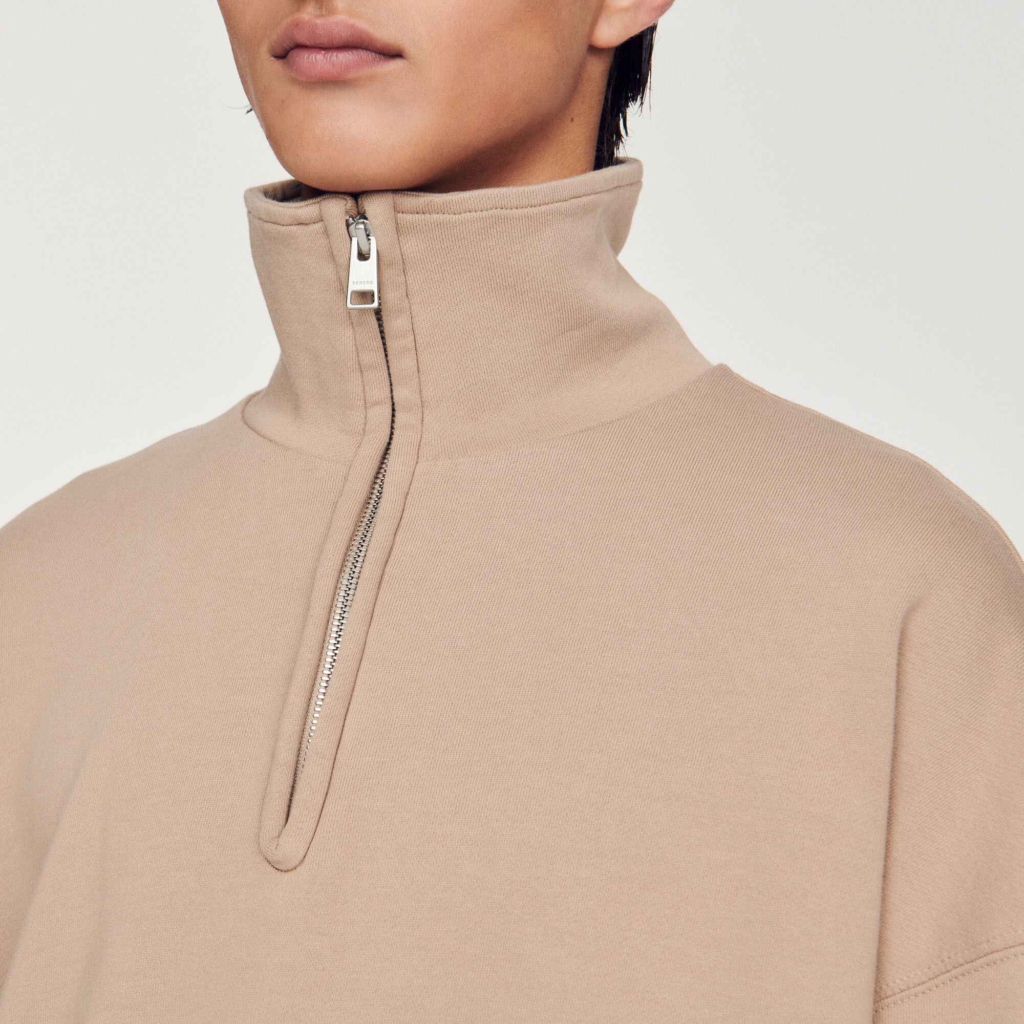 Oversized trucker-style sweatshirt