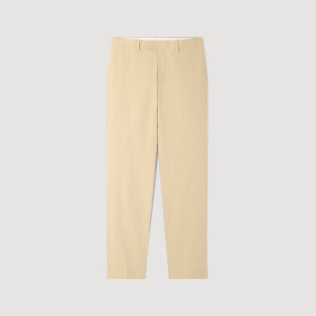Oversized linen and cotton trousers