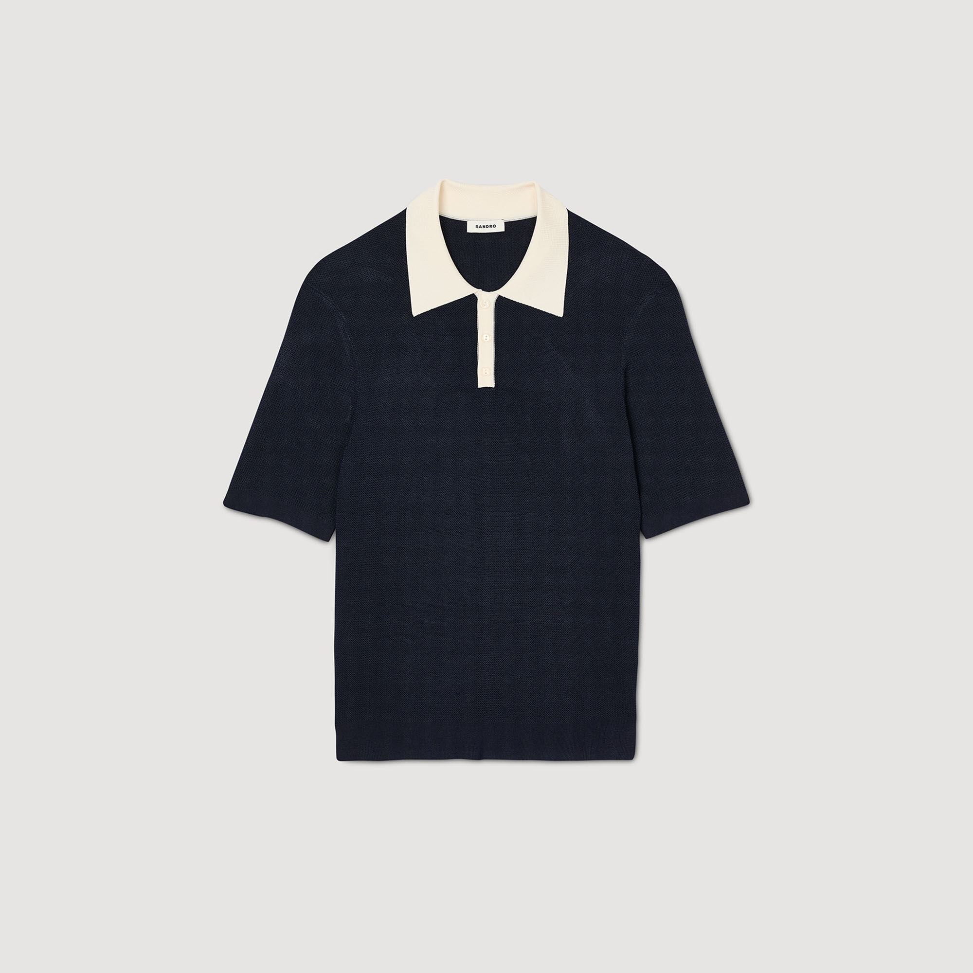 Two-tone polo shirt