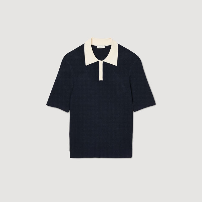 Two-tone polo shirt