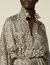 Oversized printed silk dress