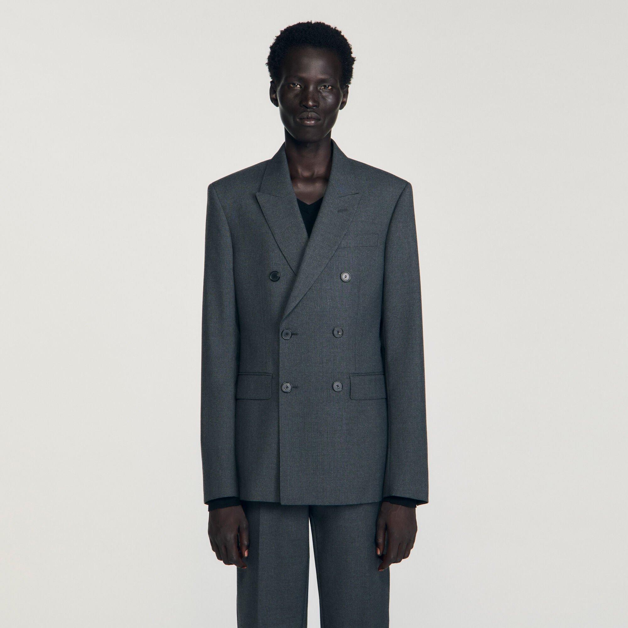 Double-breasted suit jacket